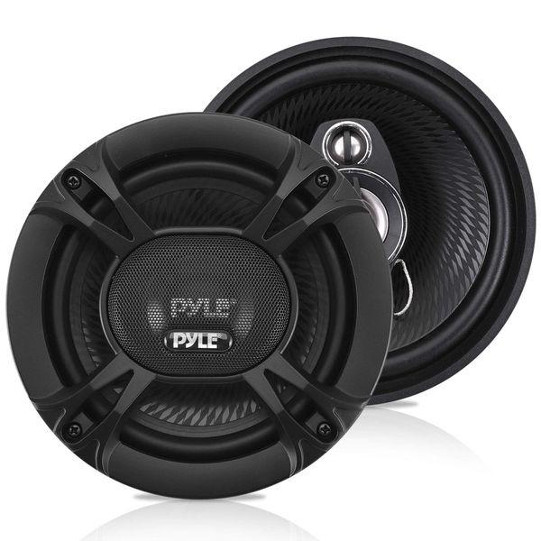 Pyle 3-Way Universal Car Stereo Speakers-240W 5.25" Triaxial Loud Pro Audio Car Speaker-Universal OEM Quick Replacement Component Speaker Vehicle Door/Side Panel Mount Compatible PL513BK (Pair), Black