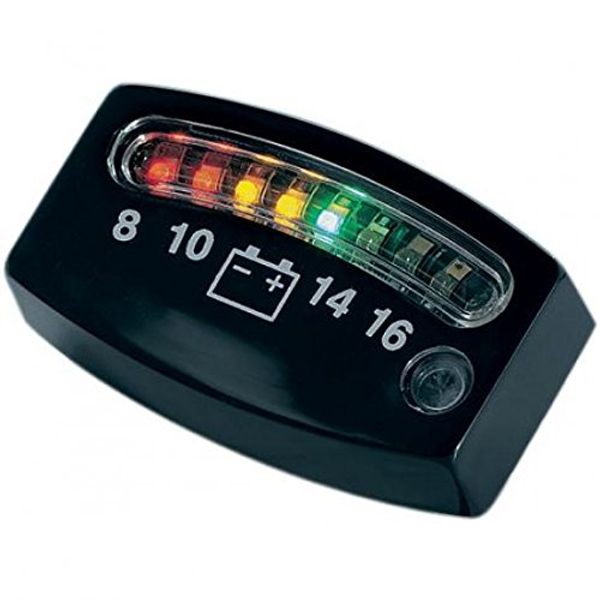 GAUGE BATTERY LED BLACK