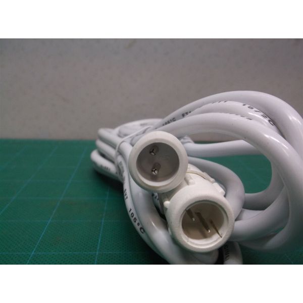 2 Pin 10 Foot Rope Light Extension Cord White