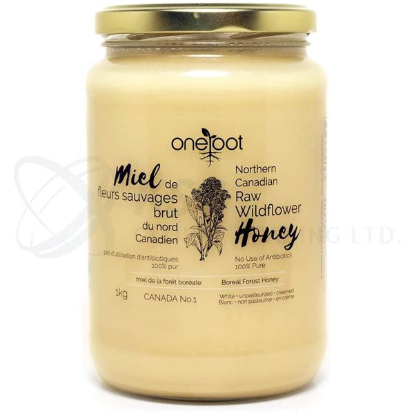 Canadian Wildflower Natural Honey Premium Cream Honey + Multivitamin 1ea One Root Direct Delivery from Canada, 1 pack, 500g