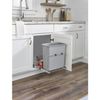 20 Quart Pullout Kitchen Cabinet Metal Wire Sliding Universal Trash Can with Rea