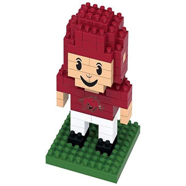 foco NCAA Arkansas Razorbacks 3D Brxlz Football Player Building Blocks Set3D Brxlz Football Player Building Blocks Set, Team Color, One Size