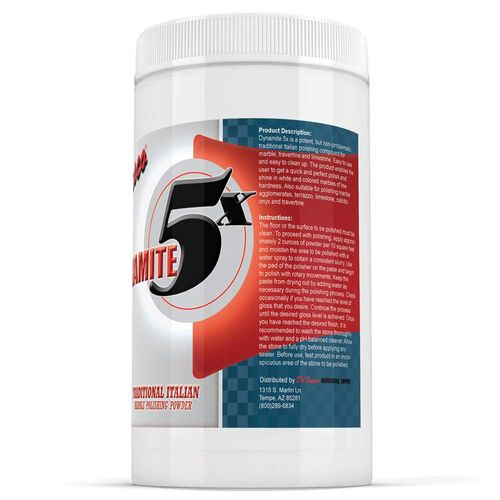 Dynamite 5X Traditional Italian Marble Polishing Powder for Marble, Travertine, Limestone, or Terrazzo - 2lbs