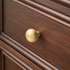 RZDEAL Gold Cabinet Knobs Pulls, Solid Brass Kitchen Pulls Handles for Cabinets Drawer Dresser, Brushed Brass Finish，6 Pack