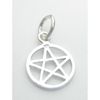 Pentagram small sterling silver charm .925 x 1 Pentagrams charms