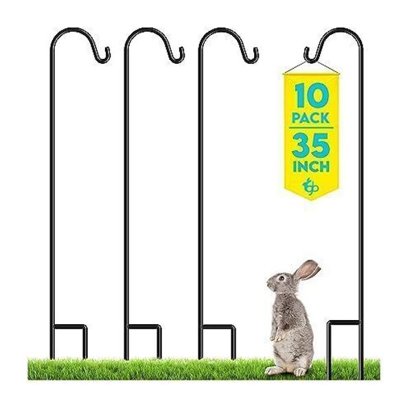 Shepherds Hooks for Outdoor, 4 Pack, 35 Inches Bird Feeder Pole, Hanging Plant