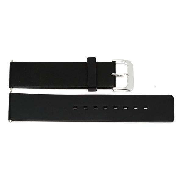 TOP QUALITY 18MM BLACK RUBBER SPORT REPLACEMENT BAND 