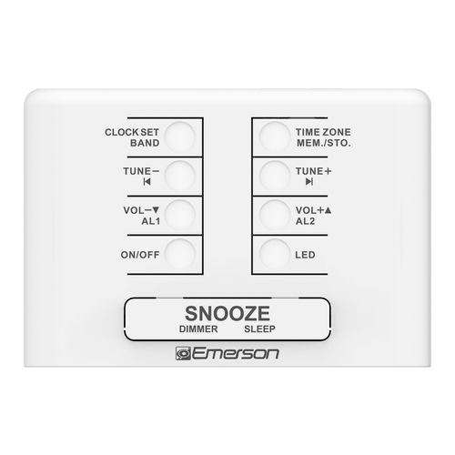 Emerson CKS1500 SmartSet Dual Alarm Clock Radio with AM/FM, 0.9” Blue LED Display, 4-Level Dimmer, Blue Accent Light, Sleep Timer & Auto Time Setting