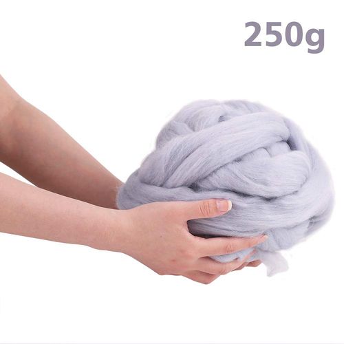 Wool Roving Bulk - 8.82oz Super Wool Chunky Yarn, Wool Roving Top for Needle Felting, Soft Felting Wool Supplies for Hand Spinning, Felting, Blending, Weaving and DIY Craft