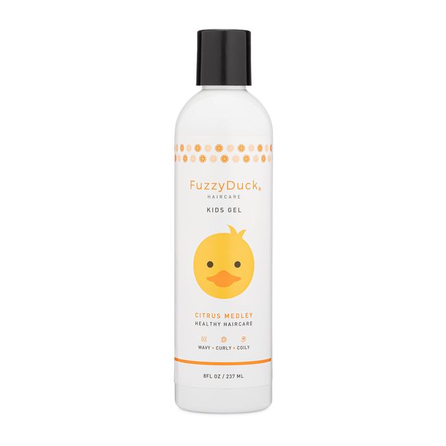 ﻿FuzzyDuck Kids Hair Gel, Water-soluble, Girls & Boys Hair Gel ﻿Infused w/Aloe, Sea Botanicals, & Honey - For All Hair Types (﻿Citrus Medley, 8oz)