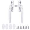 1 Pair Window Handle Replacement Kit,Universal Window Handle Replacement Right/Left Hand with Fixing Screws,Locking Design White Replacement Window Handles for Switch Window Door Security