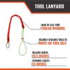 Malta Dynamics Tool Tether Lanyard with Carabiner Attachment, 12 Pack