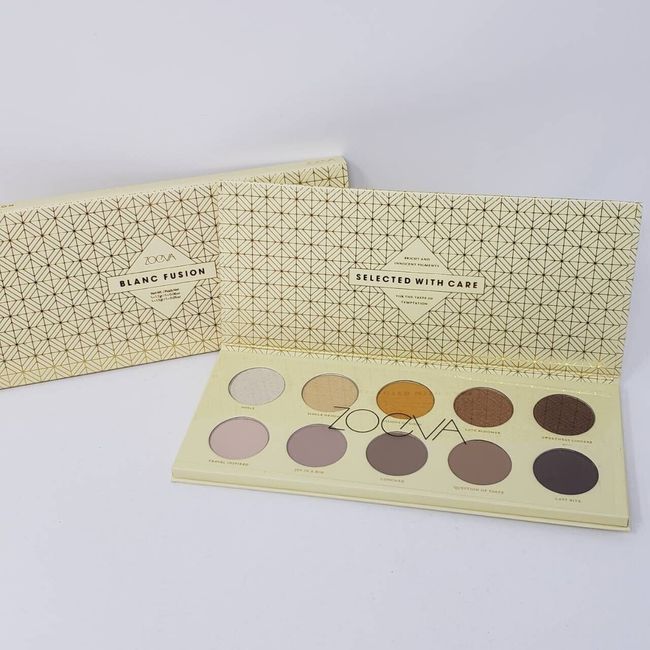 ZOEVA Blanc Fusion Eyeshadow Palette, 10 Pan Palette, Warm Shades, Brown Yellows