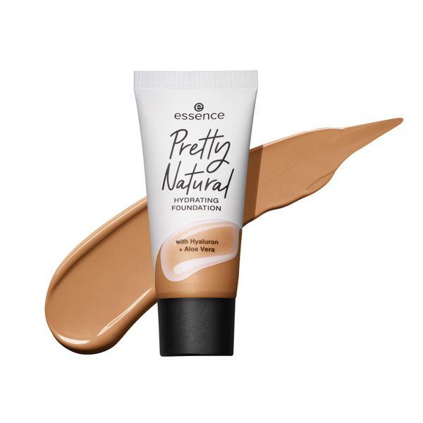 essence Cosmetics Pretty Natural Moisturising Foundation 24 Hour Long Lasting Makeup 30ml (130 Cool Ochre)