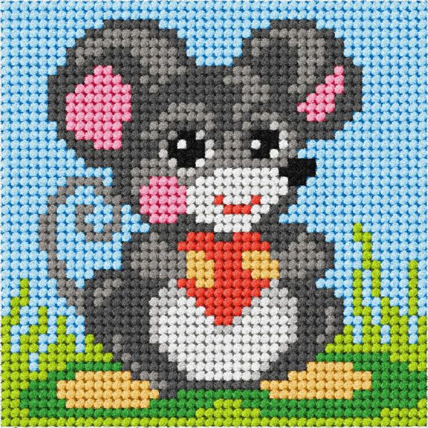 Orchidea Needlepoint Kit: My First Embroidery: Mini: Mouse