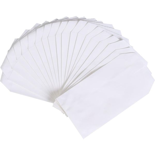 Flat Kraft Paper Treat Bags White 100 Pack, 4X6 Inch Small Paper Bags for Gift S