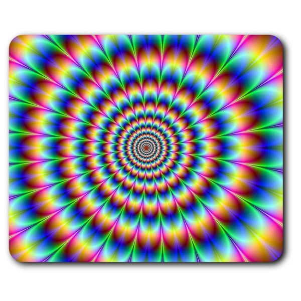 Psychedelic Pattern Rainbow Mouse Mat Pad Computer PC Laptop Gaming Office Home Desk Accessory Gadget 8946