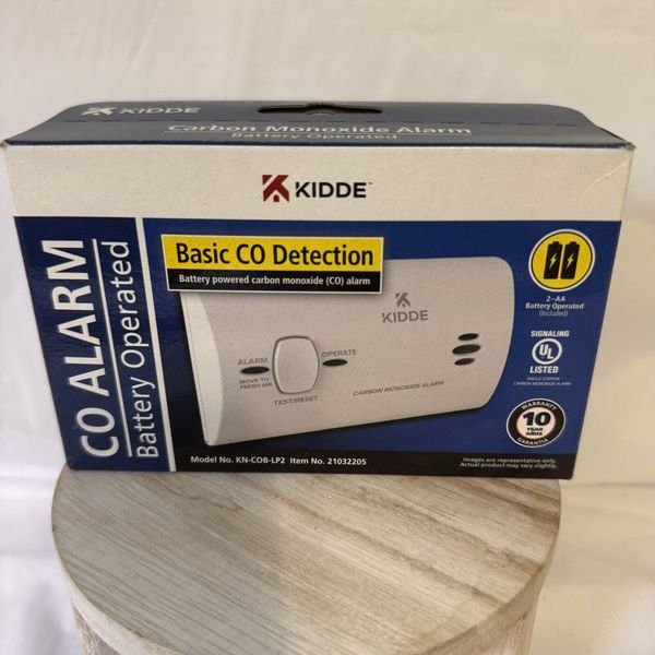 Kidde Carbon Monoxide CO Detector Alarm Battery Operated Model KN-COB-LP2