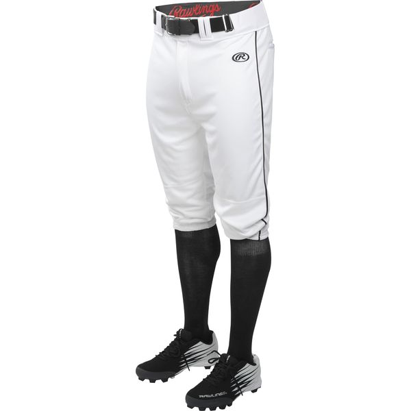 Rawlings | LAUNCH SERIES Knicker Baseball Pants | Youth Large | White/Black