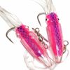 5pks 4.5" Fishing Ling Cod Rig Twin Bulb Squid Lingcod Rockfish Random Mix Color