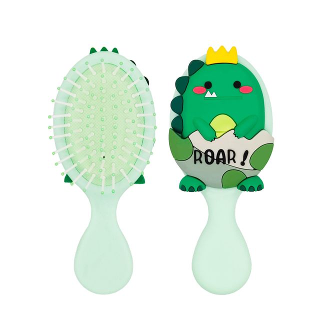 Stanoha Hair Brush Detangler Wet Hairbrush Detangling Women Mini Travel Small Toddler Kids Little Girls Cute Kawaii Green Curly Straight Thick Thin Hair Untangle Portable Purse Pocket Paddle Brushes