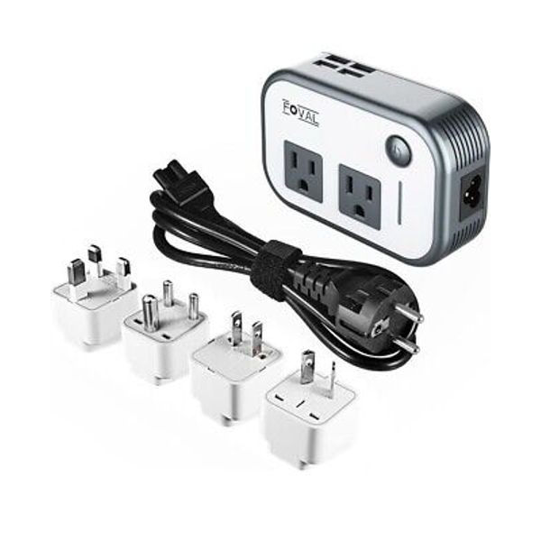 FOVAL Power Step Down 200V to 110V Voltage Converter IntnlTravel Adapter