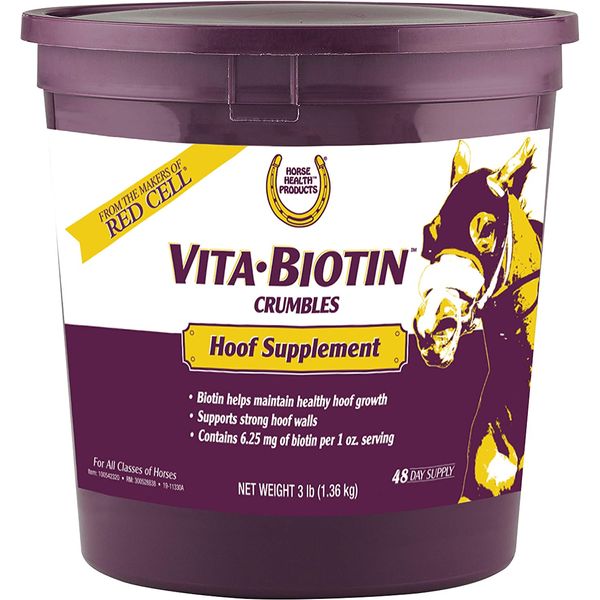 Horse Health Vita Biotin Crumbles Horse Hoof Supplement, Helps Maintain Health