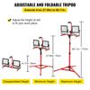 Dual-head Led Work Light 20000 Lumen Led Work Light with Tripod 27.6-68.1"