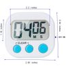 LinkDm 6 Pack Small Digital Kitchen Timer Magnetic Back and ON/Off Switch,Minute Second Count Up Countdown, White
