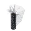 Creativery Tüll 15cm x 9m Schwarz Glitzer Punkte