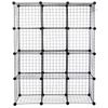 Durable 12-Cube Storage Shelf Wire Cube Storage Organizer DIY Closet Cabinet