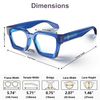 VISOONE 2 Pack Blue Light Blocking Glasses Rectangle Frame and Chic Preppy Look for Women Men RIVER