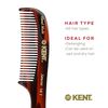 Kent Brushes Handmade Combs Range Medium Rake Comb for Women