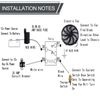 7" inch Universal Slim Fan Push Pull Electric Radiator Cooling 12V Mount Kit Black