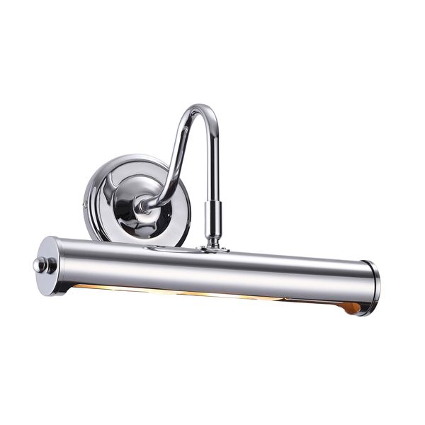 Modern Polished Silver Chrome Swan Neck Adjustable Picture Light - LED Compatible (12')