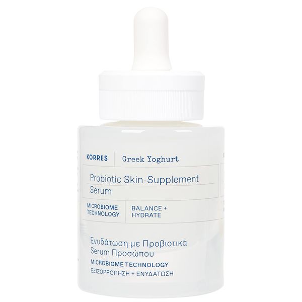 KORRES GREEK YOGHURT Nährendes probiotisches Serum für das Gesicht, beruhigende Pflege für gerötete und gereizte Haut, dermatologisch getestet, 30 ml