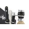 Straight Razor Kit for Men - Synthetic Bristles Shaving Brush with Stand and Shaving Bowl - Professional Barber Shaving Razor - 4 Piece Shaving Kit in Black Color
