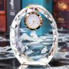 SFC-5 Crystal Table Clock, Crane Turtle, Celebration, Gift, Precent, Gift, Fantasy Clock