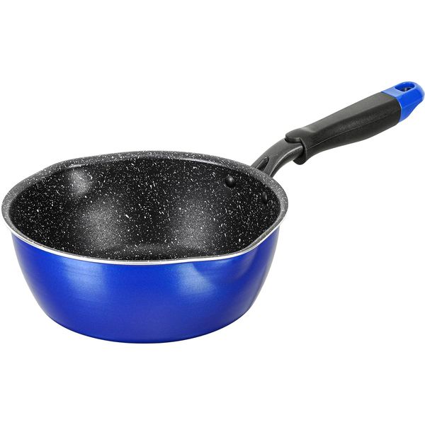 Wahei Freiz Neo RB-2151 Mega Fukka Deep Frying Pan, 7.9 inches (20 cm), Blue, Induction Heat/Gas Compatible, Handle Like a Pot, Bake, Boil, Simmer, Fry