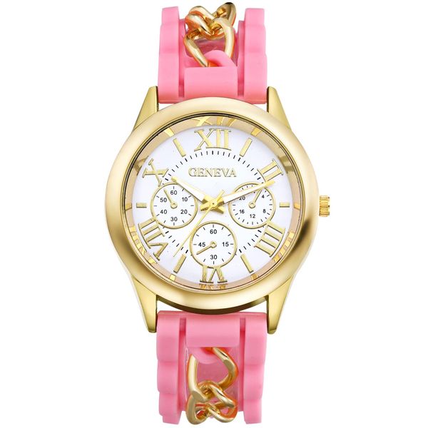 JewelryWe Women Watches Silicone Band Gel Jelly Wristwatch Round Analog Quartz Casual Dress Watch for Ladies Girls, Teens, Xmas