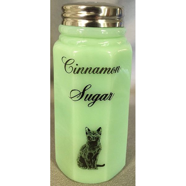 Cinnamon Sugar Shaker - Paneled - Mosser - American Made (Jade w/Black Cat)