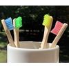 EcoFrenzy - Kids Bamboo Toothbrush - Child Size Soft BPA Free Color Safe Bristles (4 Pack)