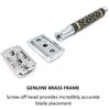 Parker Safety Razor, 65R Super Heavyweight Gray and Gold Double Edge Safety Razor & 5 Parker Blade Refills
