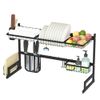 Adjustable Dish Drying Rack Heavy Duty Metal Kitchen Organization Storage Basket