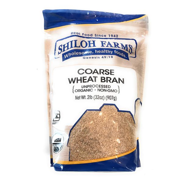 Shiloh Farms - Organic Unprocessed Coarse Wheat Bran - 32 Ounce