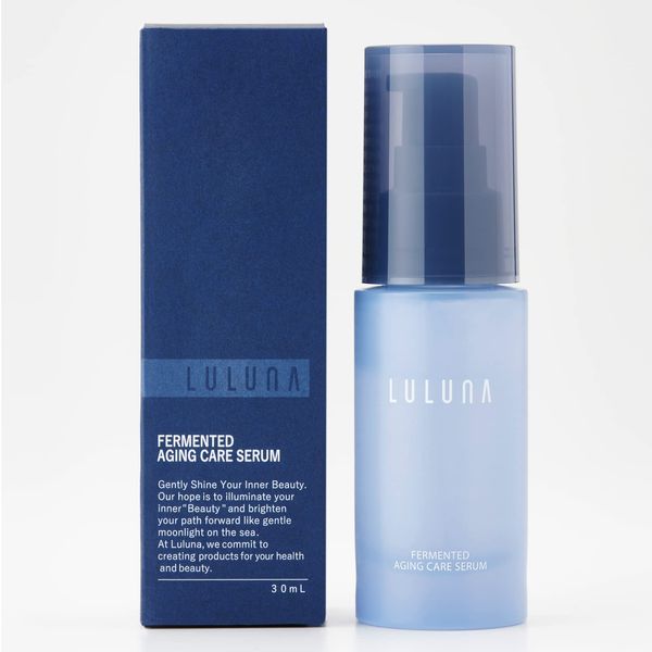 LULUNA Fermentation Aging Care Serum, Introduction Beauty Serum, 1.0 fl oz (30 ml), Approx. 1 Month Supply, Moisture Balance, Moisturizing Care, Highly Moisturizing, Dryness, Rough Skin, Skin Care, Aging Care, Placenta, Sensitive Skin