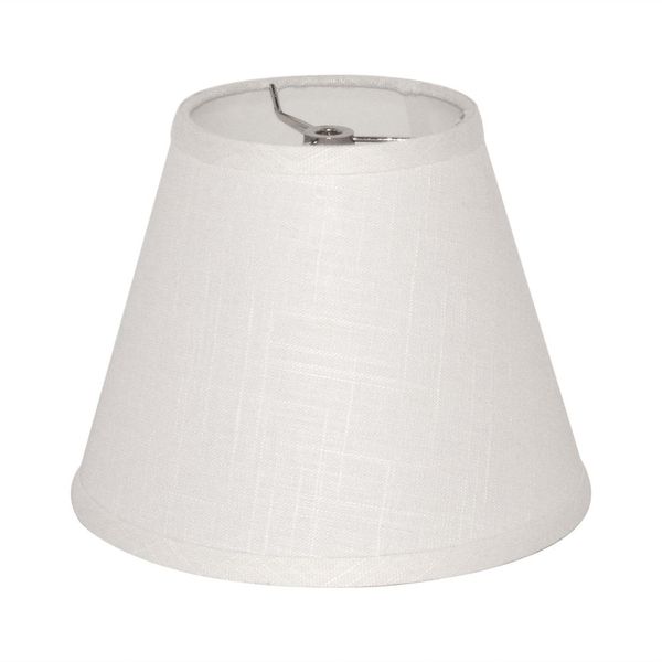 TOOTOO STAR Barrel White Small Lamp Shade for Table Lamps Replacement, 5x9x7 Inch,Fabric Cloth, Spider Model (white)