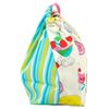 Small Drawstring Cafe Lemon White Cup Bag Popular Pattern Drawstring Cup Holder Handmade Made in Japan, white
