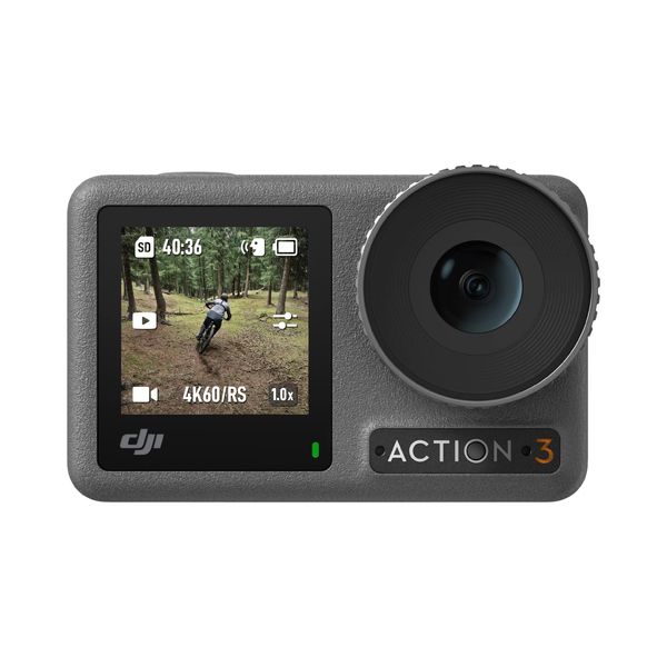 Osmo Action 3 Standard Combo - 4K Action Camera with features such as Ultra Wide Angle FOV, HorizonSteady, Cold Resistance, Long Time Operation, Quick Release Vertical Mount, Water Resistant to 59.2 ft (16 m), Dual Touch Screen