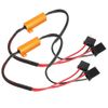 Car Load Resistor, 2-Piece Car LED Decoder Headlight Decoder for H7 Headlights, Anti-Hyper-Flash, No Errors, Load Resistor Wiring
